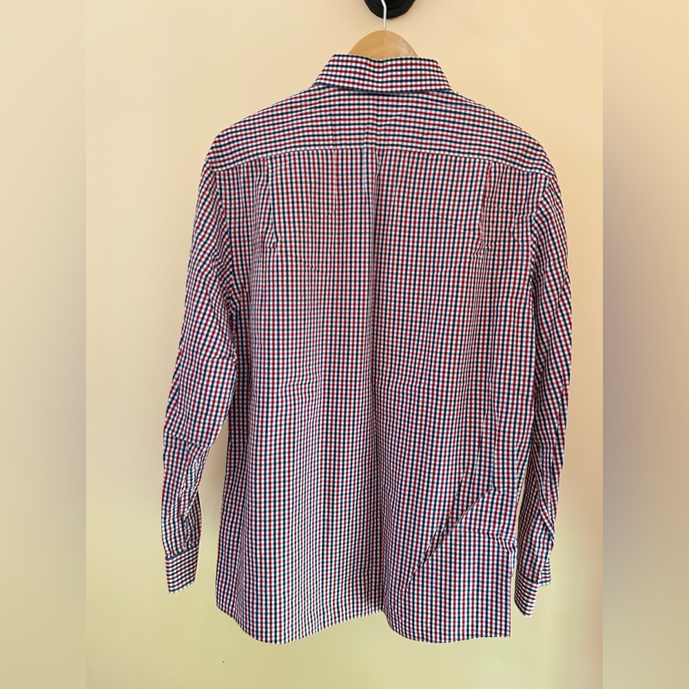 Tommy Hilfiger Slim Fit Button Up| Men Size L (16–16.5|32/33) | Red,White & Blue - Picture 6 of 8